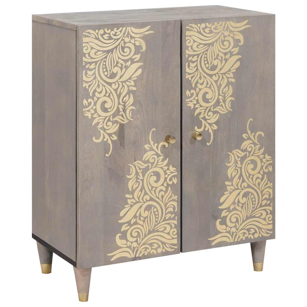 Badezimmerschrank-Set 3 pcs Grau und Gold 180 x 33 x 75 cm