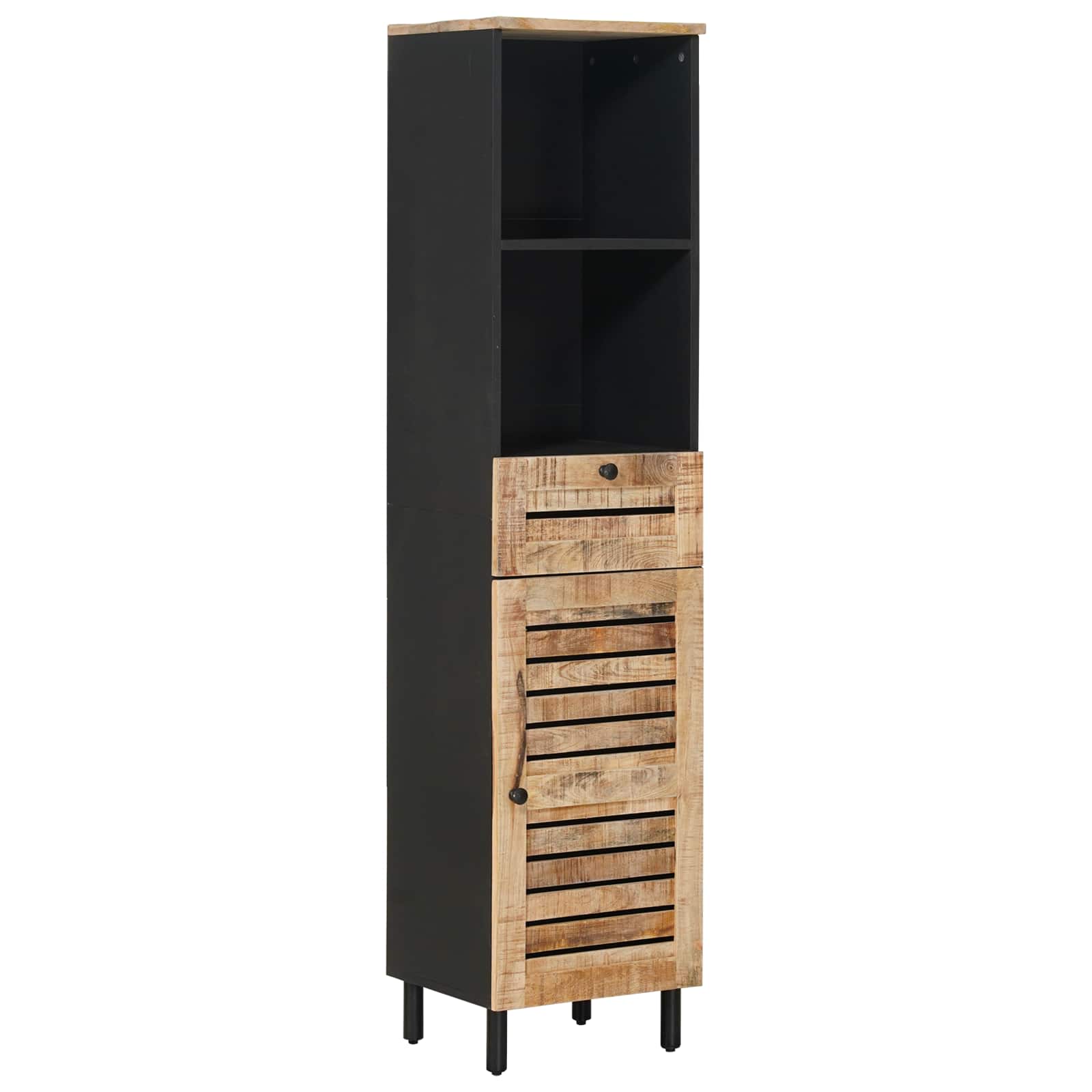 Badezimmerschrank-Set 3 Stk. Natur 38 x 33 x 160 cm