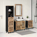 Badezimmerschrank-Set 4 Stk. Natur 38 x 33 x 160 cm