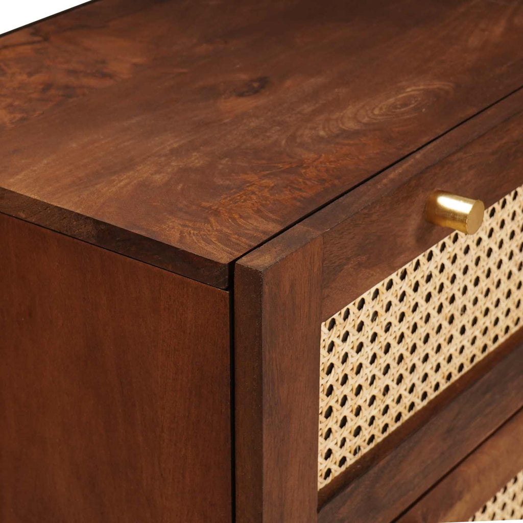 Sideboard Set 2 pcs Braun 60 x 33,5 x 75 cm Massivholz Mango