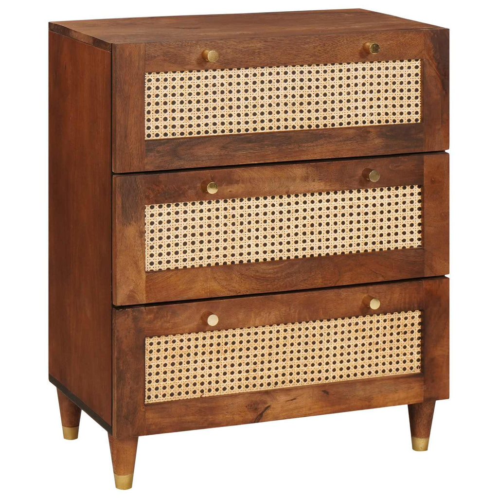 Sideboard Set 2 pcs Braun 60 x 33,5 x 75 cm Massivholz Mango