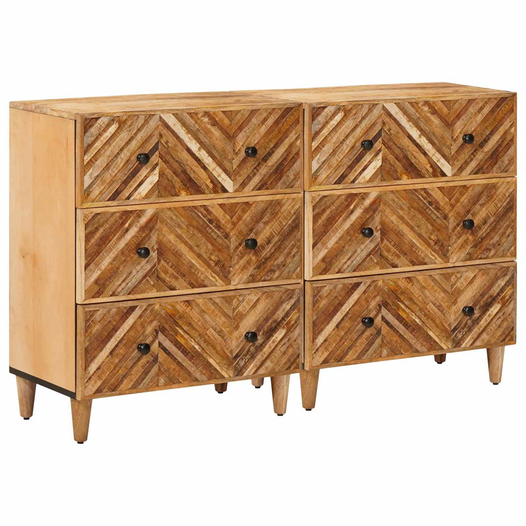 Stauraumschränke 2 pcs Braun 60 x 33,5 x 75 cm Massivholz Mango