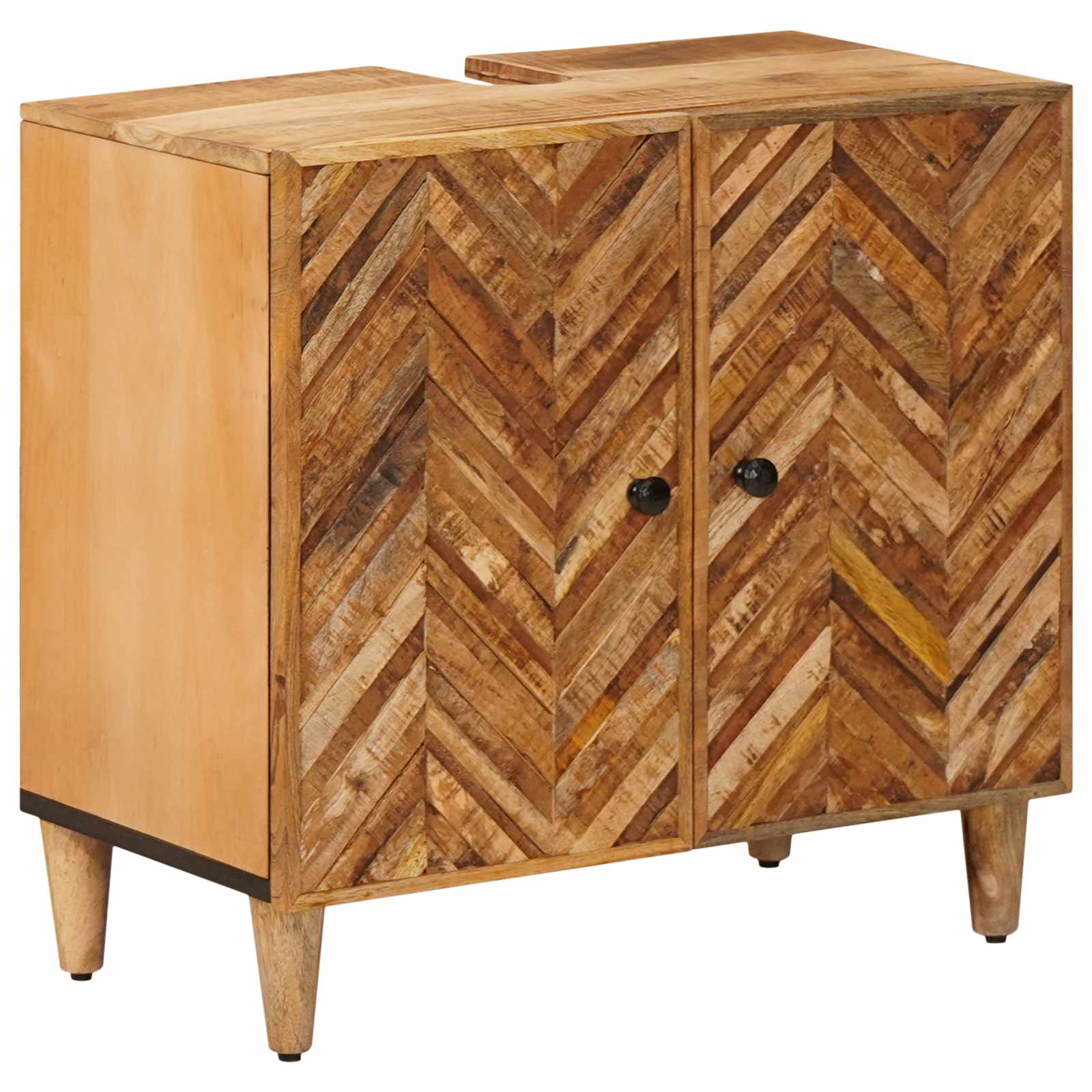 Badezimmerschrank-Set mit Schubladen 3 pcs Massivholz Mango