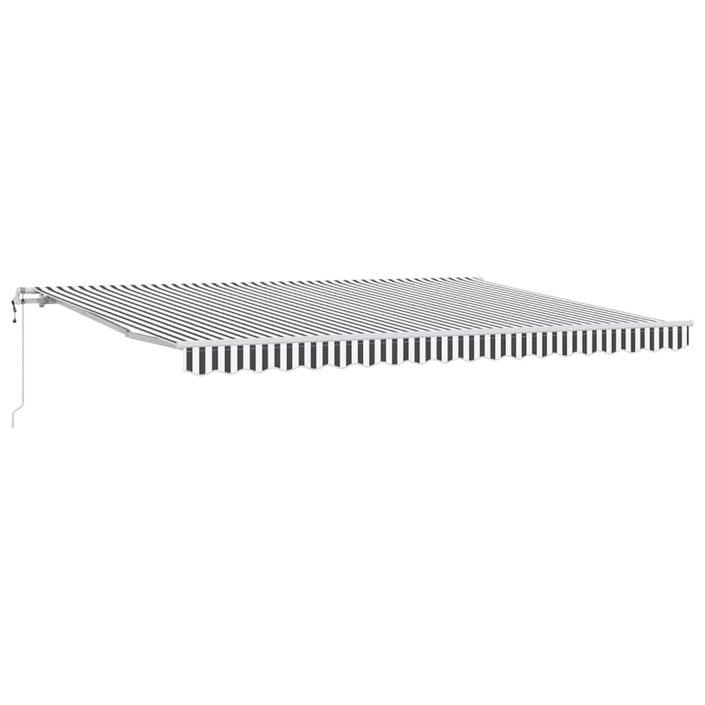 Markise Automatisch Anthrazit & Weiß 450x300 cm