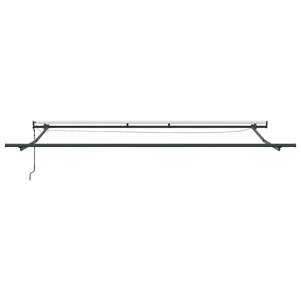 Markise Automatisch mit LEDs Anthrazit & Weiß 450x300 cm