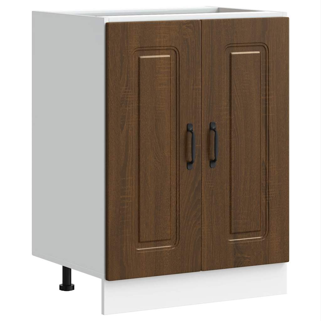 Spülenunterschrank Kalmar Braun Eichen-Optik 60x46x81,5 cm