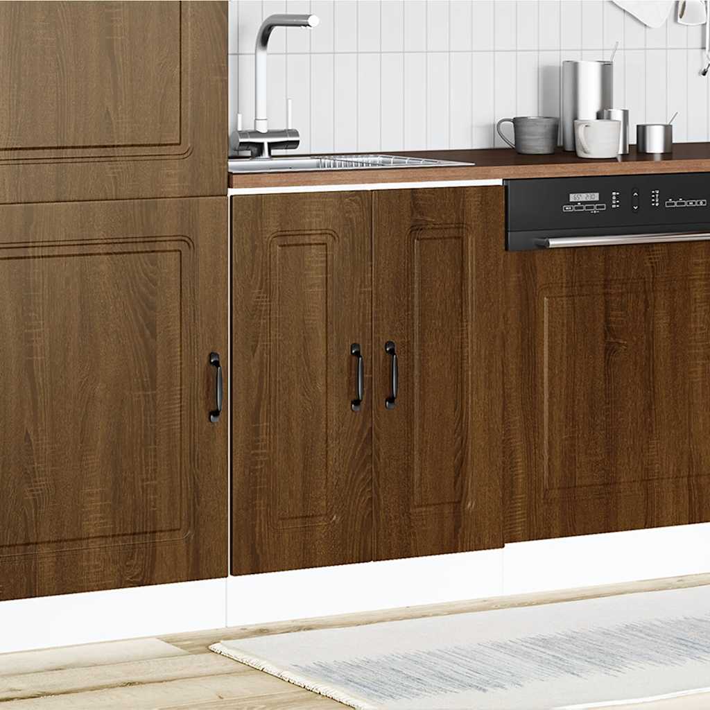 Spülenunterschrank Kalmar Braun Eichen-Optik 60x46x81,5 cm