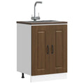 Spülenunterschrank Kalmar Braun Eichen-Optik 60x46x81,5 cm