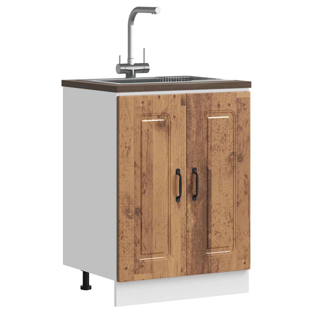 Spülenunterschrank Kalmar Altholz-Optik 60x46x81,5 cm