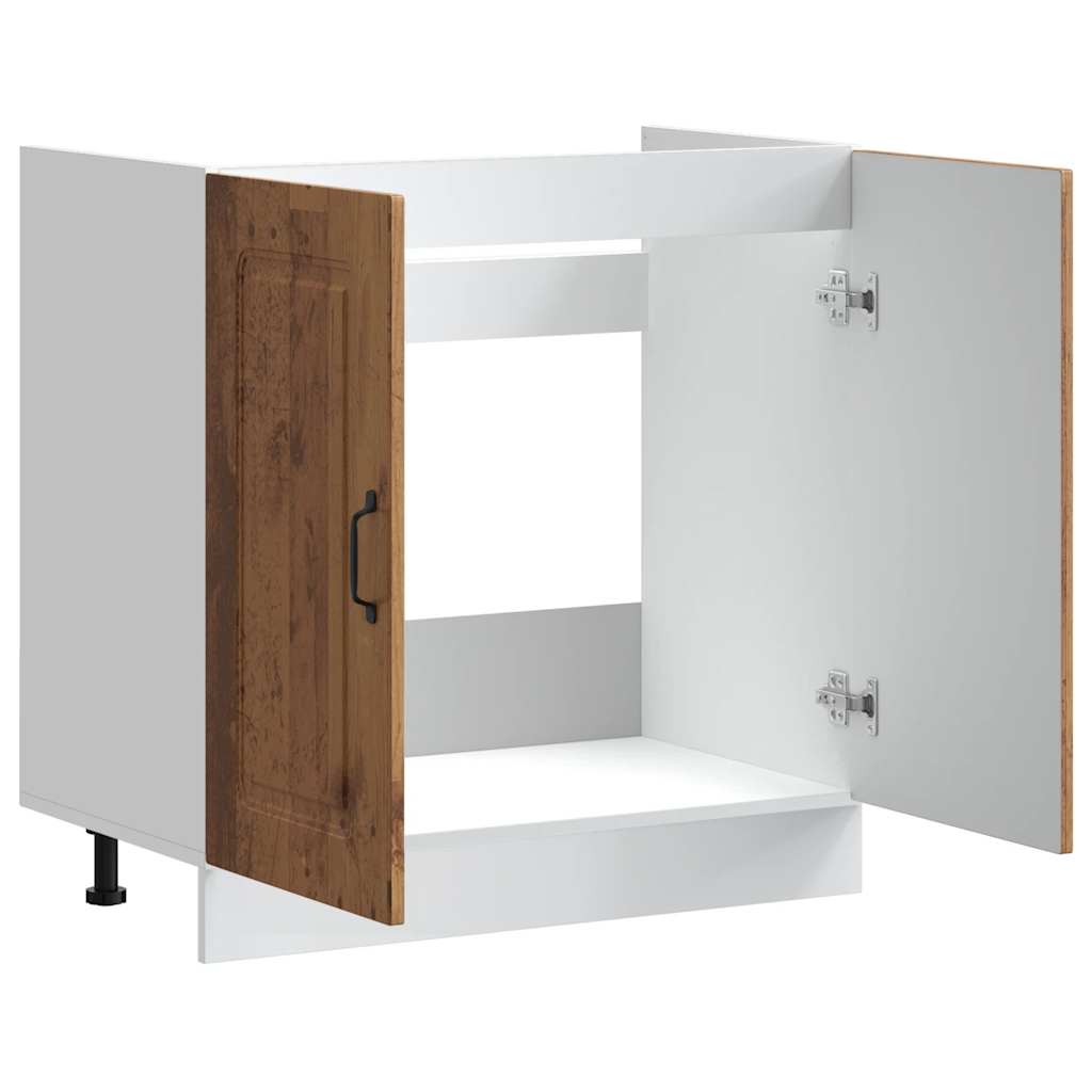 Spülenunterschrank Kalmar Altholz-Optik 80x46x81,5 cm