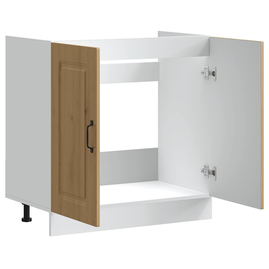 Spülenunterschrank Kalmar Artisan-Eiche 80x46x81,5 cm