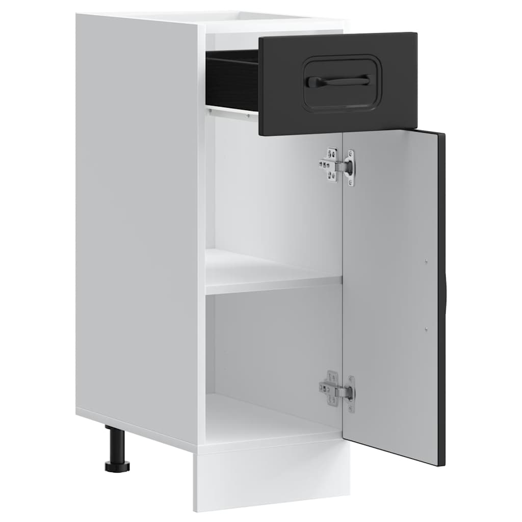 Küchenunterschrank Kalmar Schwarz Holzwerkstoff