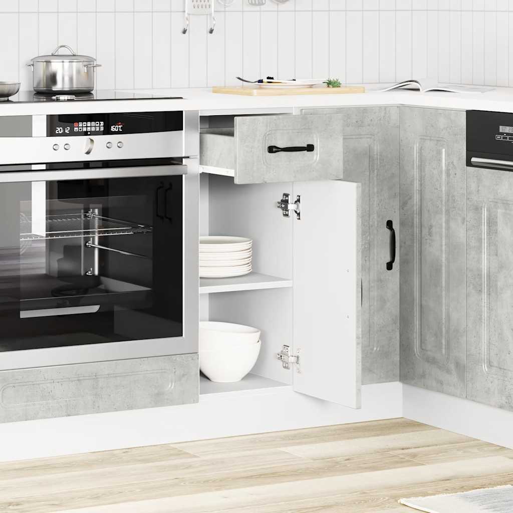 Küchenunterschrank Kalmar Betongrau Holzwerkstoff