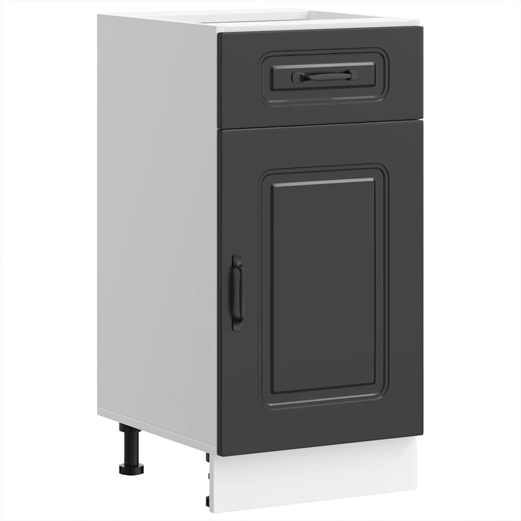 Küchenunterschrank Kalmar Schwarz Holzwerkstoff