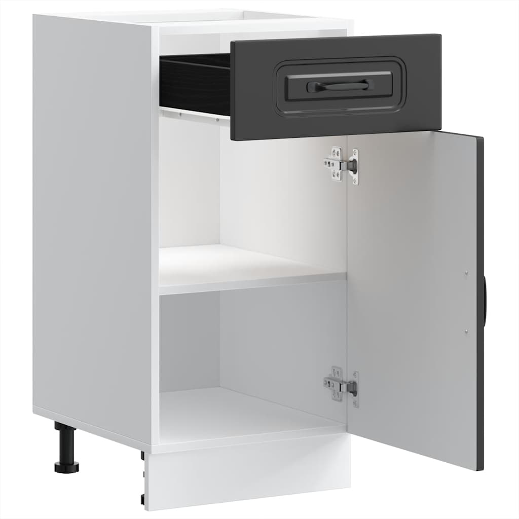 Küchenunterschrank Kalmar Schwarz Holzwerkstoff