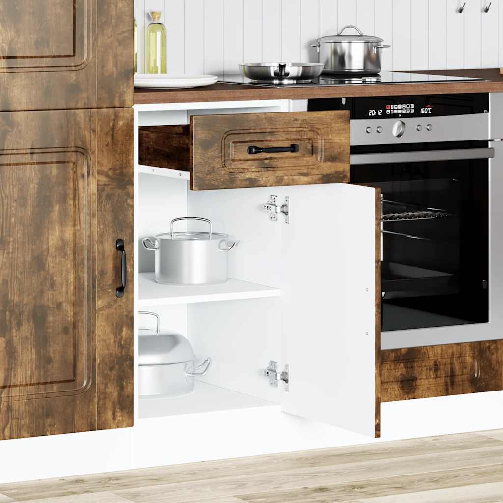 Küchenunterschrank Kalmar Räuchereiche Holzwerkstoff
