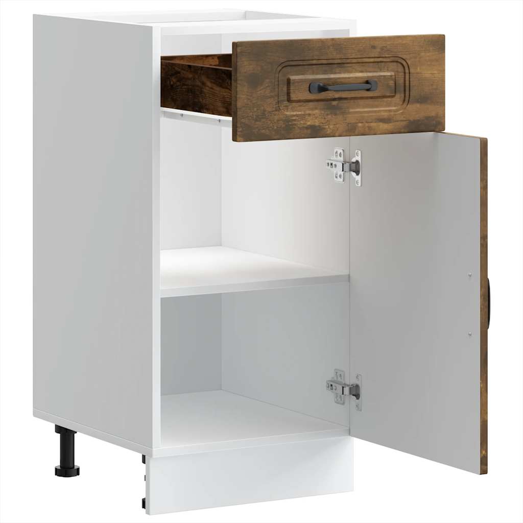 Küchenunterschrank Kalmar Räuchereiche Holzwerkstoff