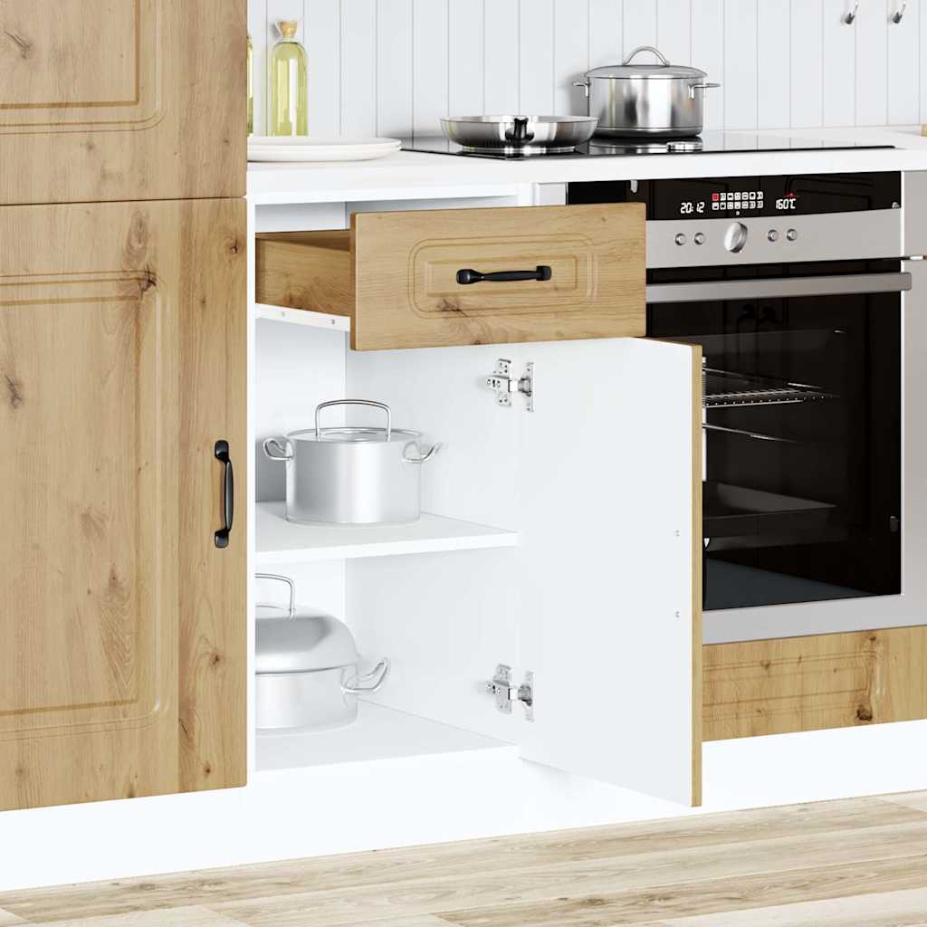 Küchenunterschrank Kalmar Artisan-Eiche Holzwerkstoff