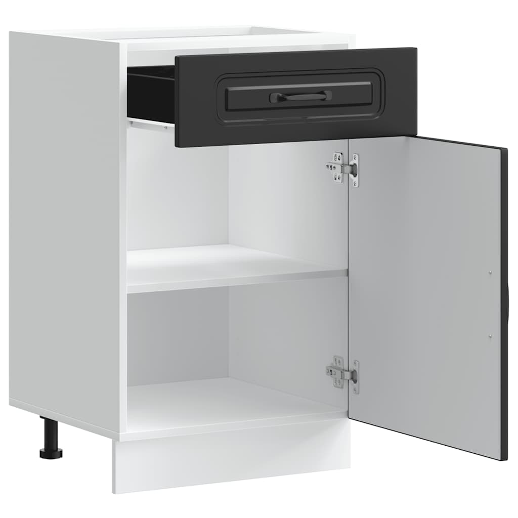 Küchenunterschrank Kalmar Schwarz Holzwerkstoff