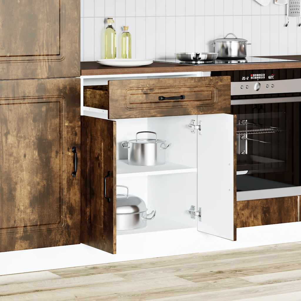 Küchenunterschrank Kalmar Räuchereiche Holzwerkstoff