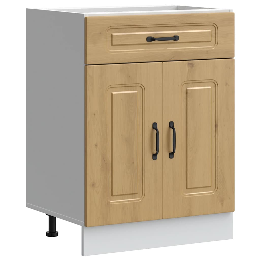 Küchenunterschrank Kalmar Artisan-Eiche Holzwerkstoff