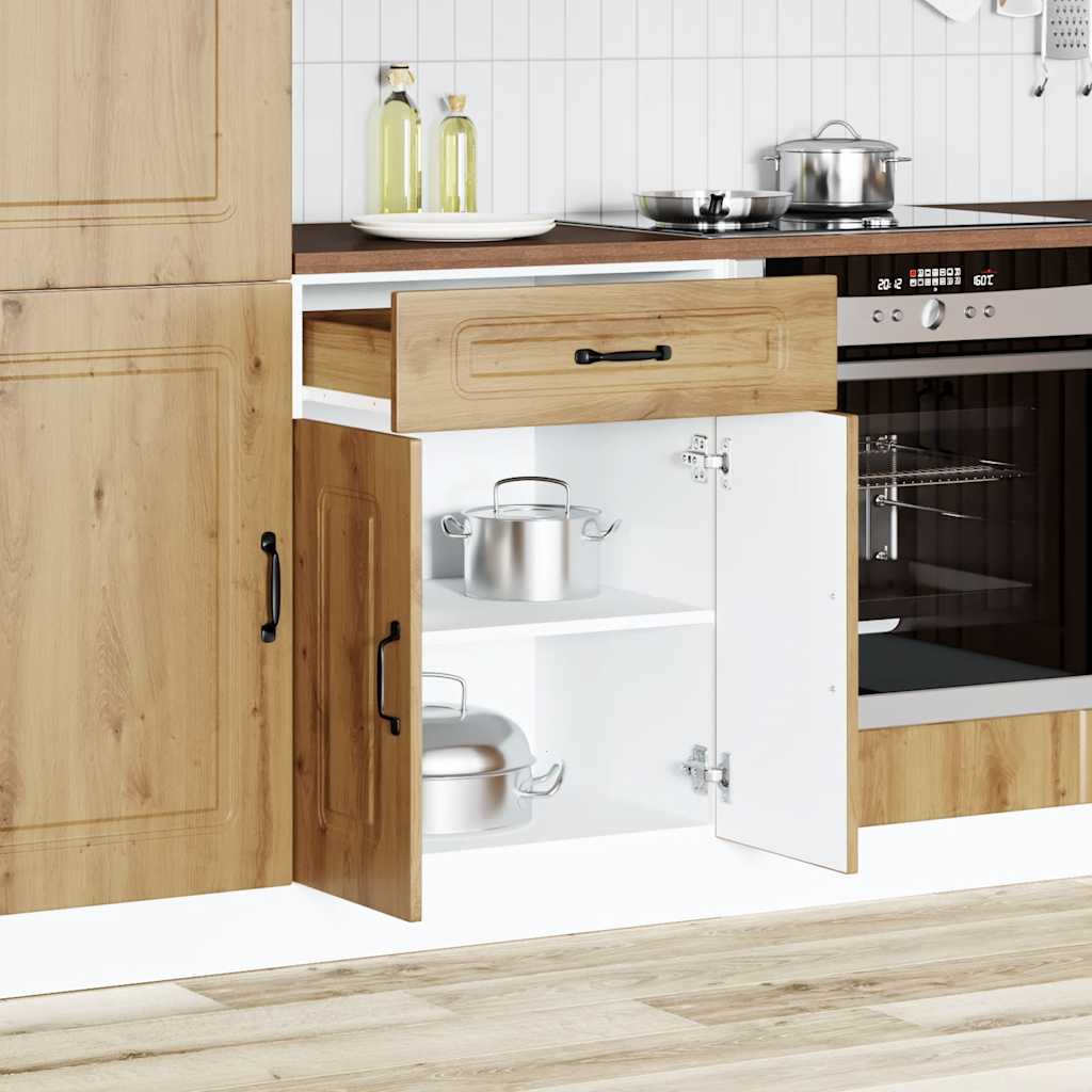 Küchenunterschrank Kalmar Artisan-Eiche Holzwerkstoff