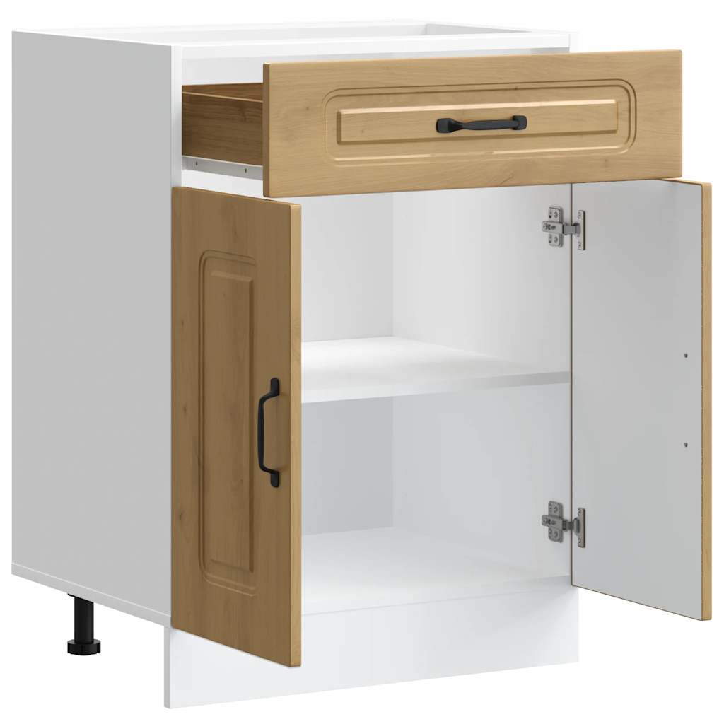 Küchenunterschrank Kalmar Artisan-Eiche Holzwerkstoff