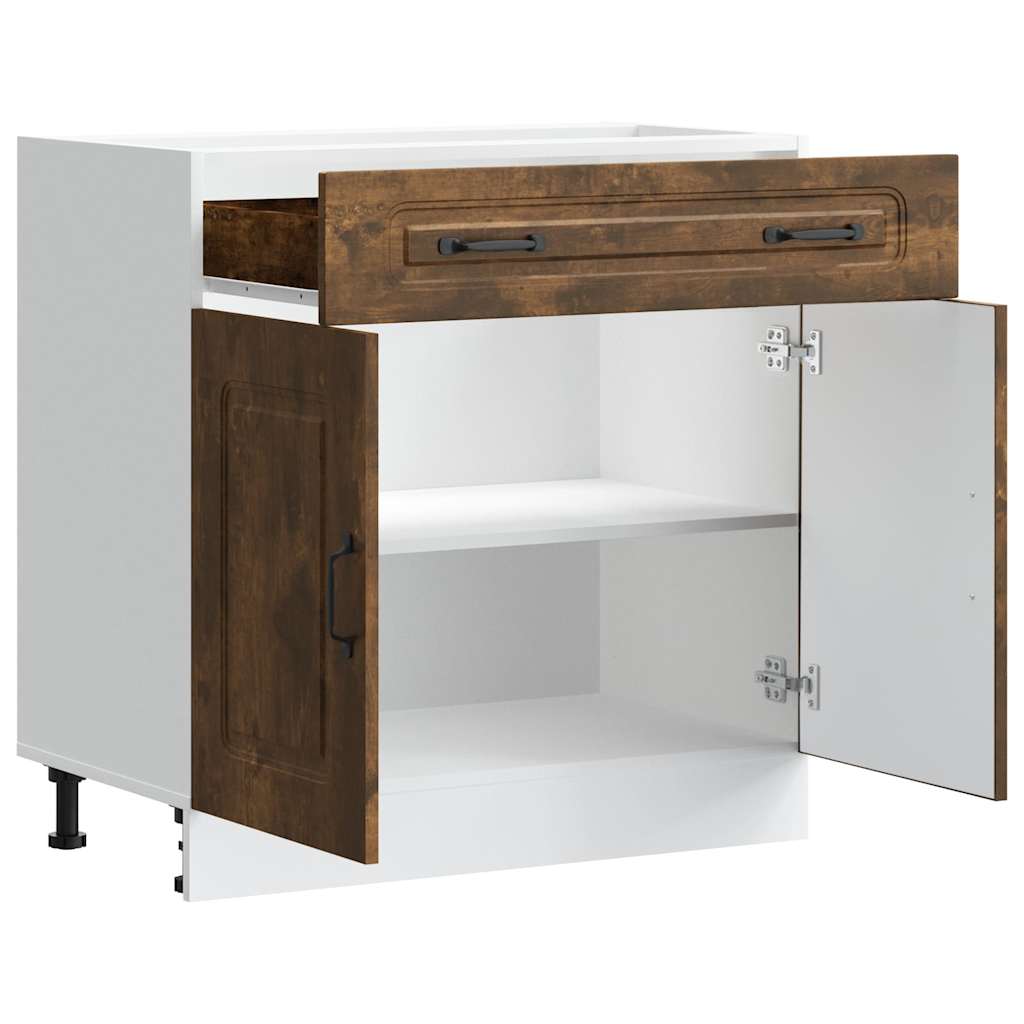 Küchenunterschrank Kalmar Räuchereiche Holzwerkstoff
