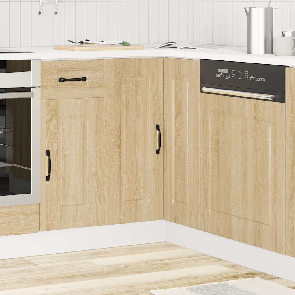 Küchen-Eckunterschrank Kalmar Sonoma-Eiche Holzwerkstoff