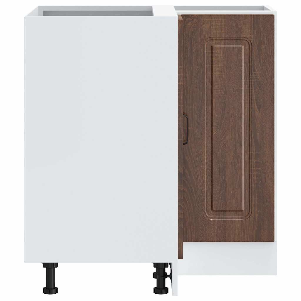 Küchen-Eckunterschrank Kalmar Braun Eichen-Optik Holzwerkstoff