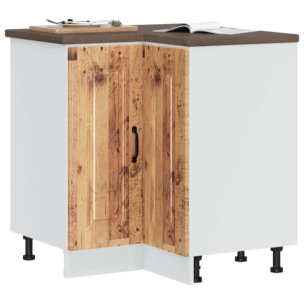 Küchen-Eckunterschrank Kalmar Altholz-Optik Holzwerkstoff