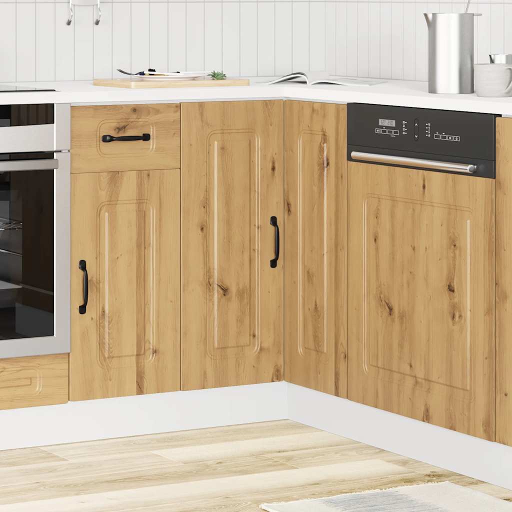 Küchen-Eckunterschrank Kalmar Artisan-Eiche Holzwerkstoff