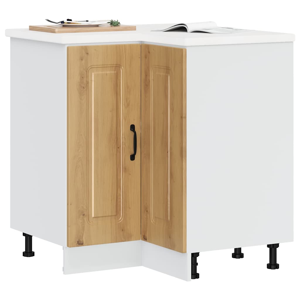 Küchen-Eckunterschrank Kalmar Artisan-Eiche Holzwerkstoff