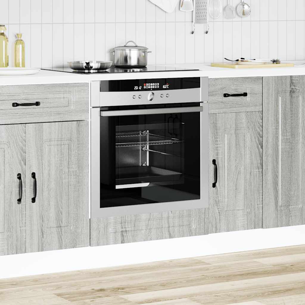 Herdumbauschrank Kalmar Grau Sonoma Holzwerkstoff