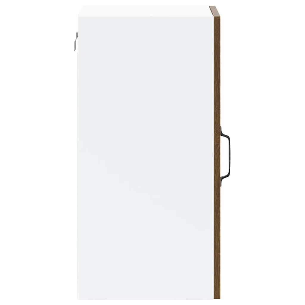 Küchen-Hängeschrank mit Glastür Kalmar Braun Eichen-Optik