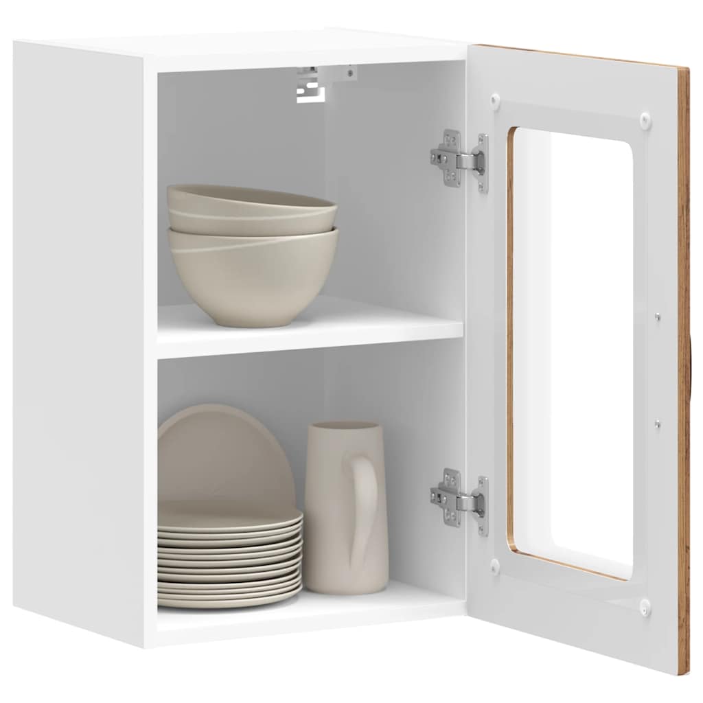 Küchen-Hängeschrank mit Glastür Kalmar Altholz-Optik Holzwerkstoff