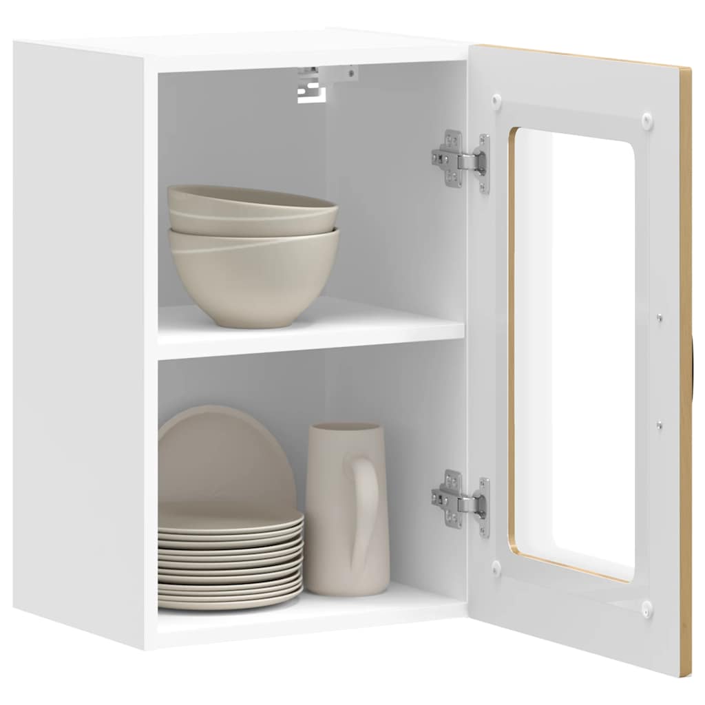 Küchen-Hängeschrank mit Glastür Kalmar Artisan-Eiche Holzwerkstoff