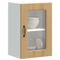 Küchen-Hängeschrank mit Glastür Kalmar Artisan-Eiche Holzwerkstoff