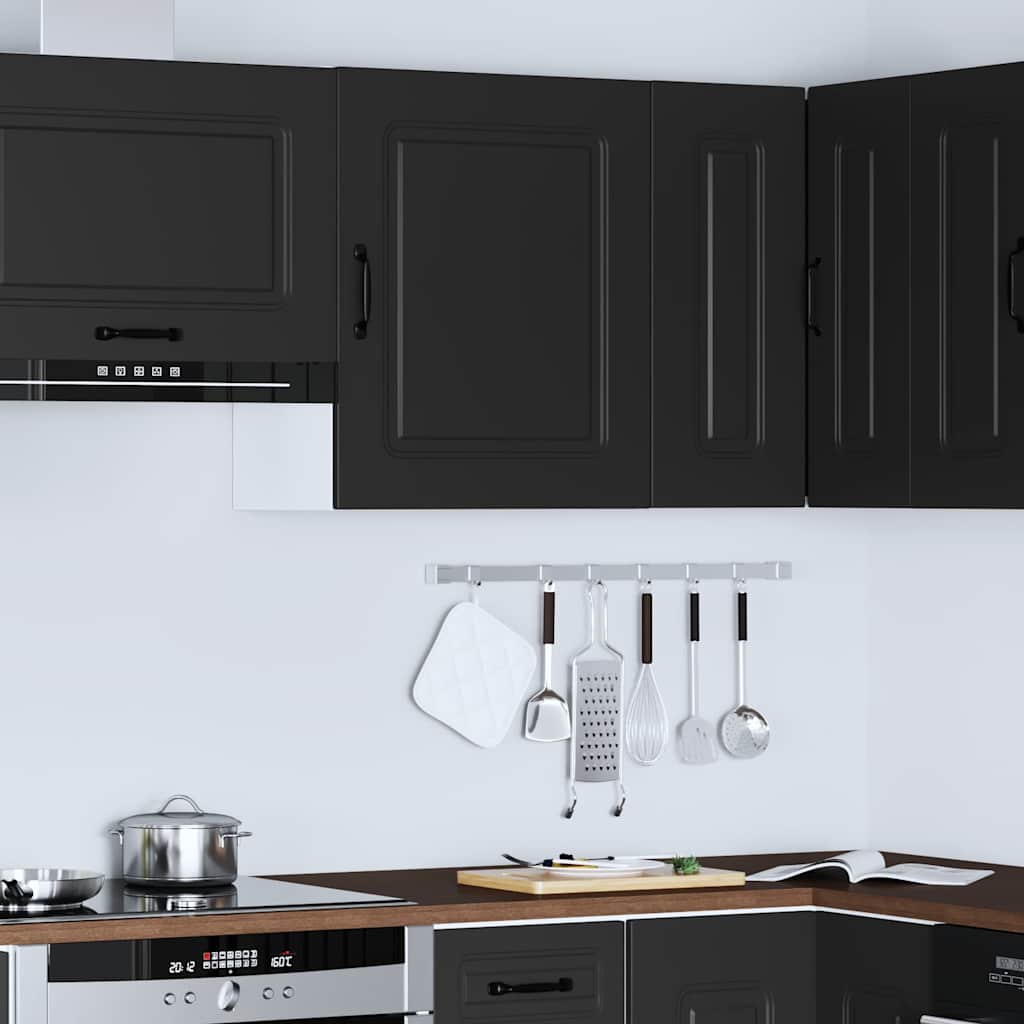 Küchen-Hängeschrank Kalmar Schwarz Holzwerkstoff