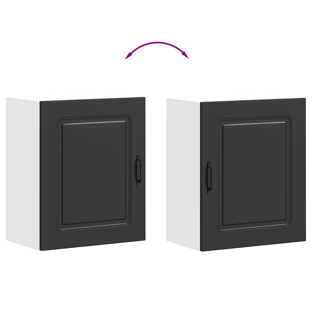 Küchen-Hängeschrank Kalmar Schwarz Holzwerkstoff