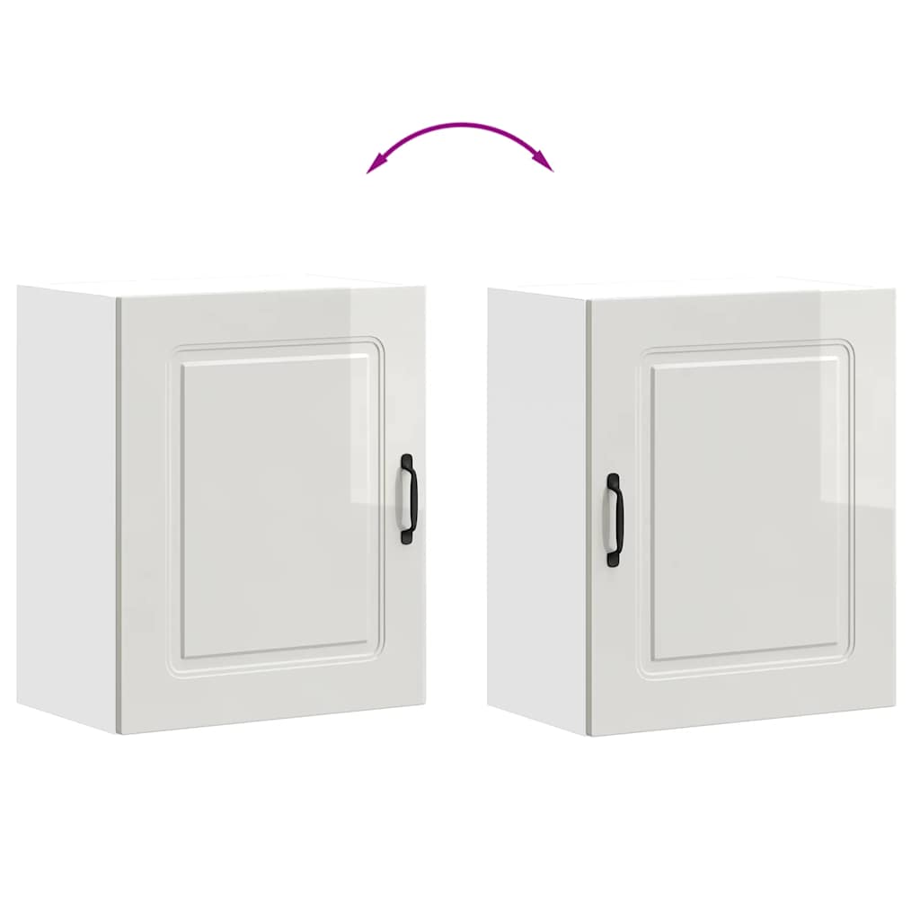 Küchen-Hängeschrank Kalmar Hochglanz-Weiß Holzwerkstoff