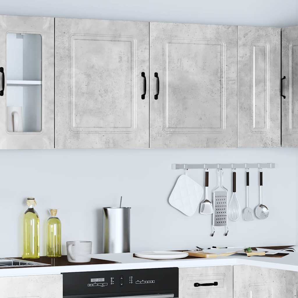 Küchen-Hängeschränke 2 Stk. Kalmar Betongrau Holzwerkstoff