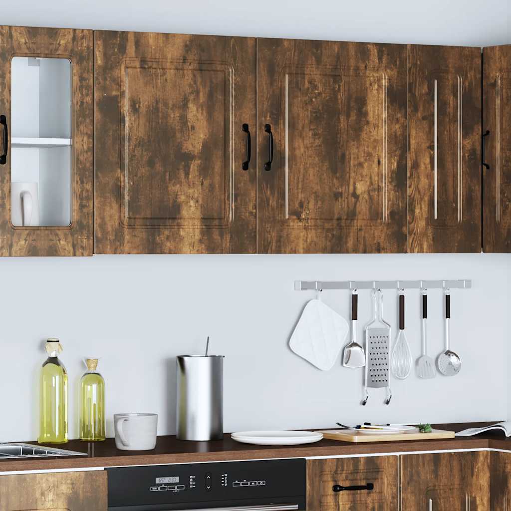 Küchen-Hängeschränke 2 Stk. Kalmar Räuchereiche Holzwerkstoff