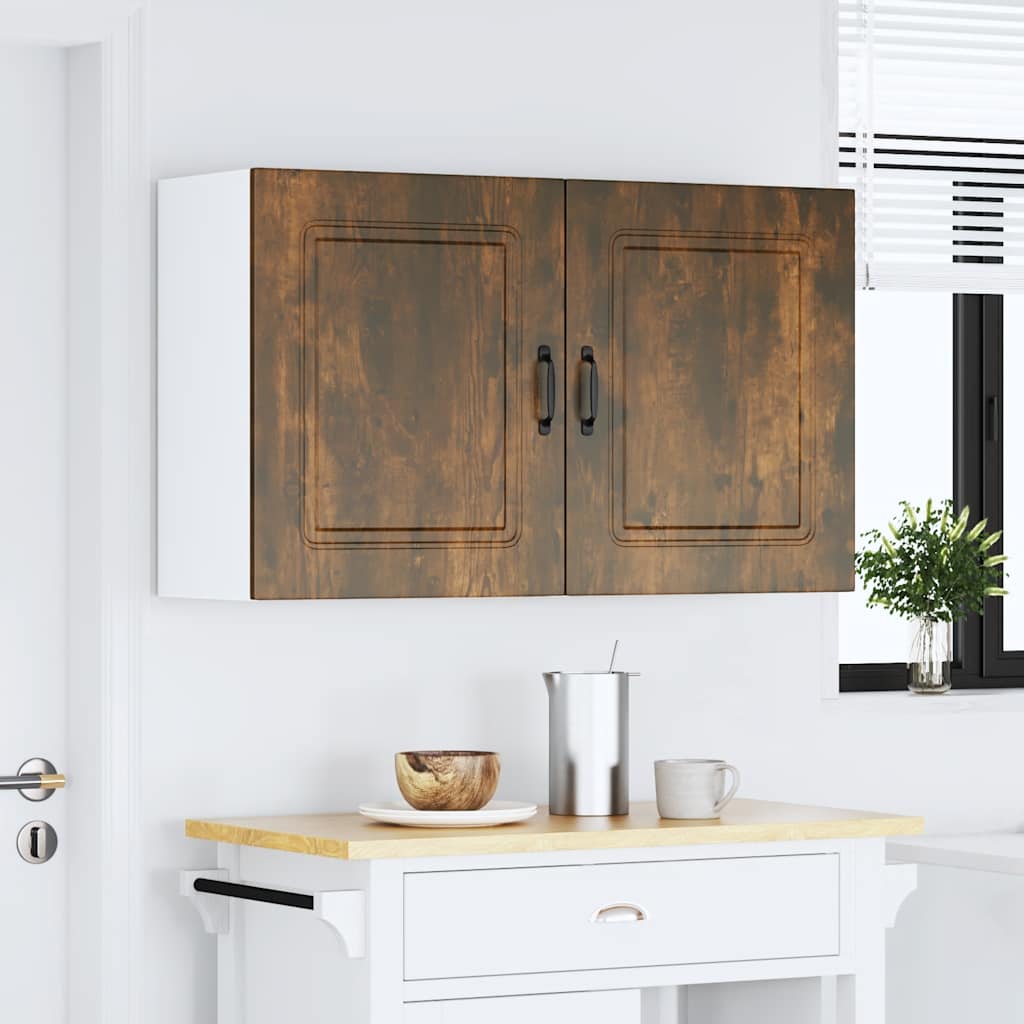 Küchen-Hängeschränke 2 Stk. Kalmar Räuchereiche Holzwerkstoff