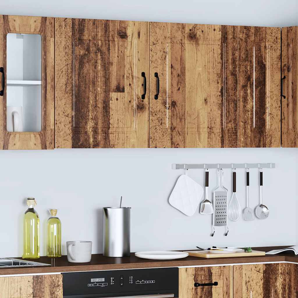 Küchen-Hängeschränke 2 Stk. Kalmar Altholz-Optik Holzwerkstoff