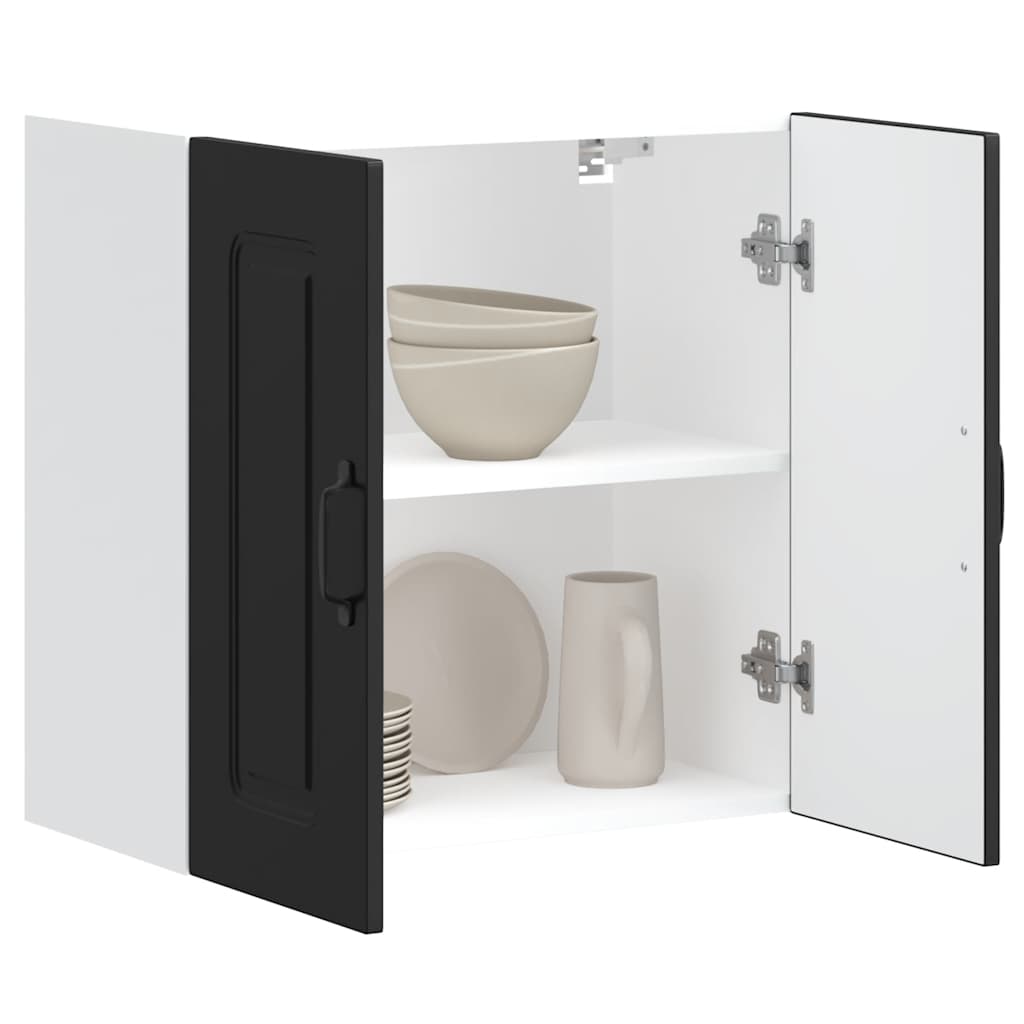 Küchen-Hängeschrank Kalmar Schwarz Holzwerkstoff