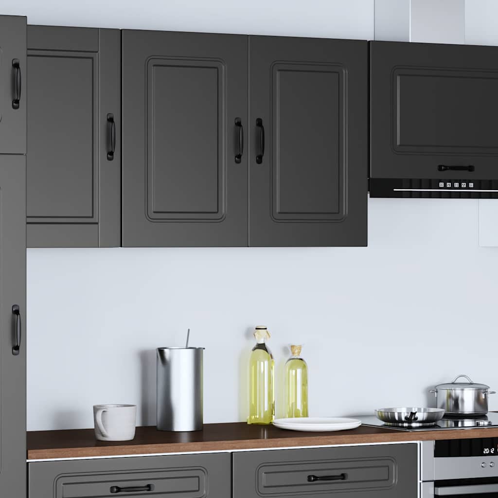 Küchen-Hängeschrank Kalmar Schwarz Holzwerkstoff