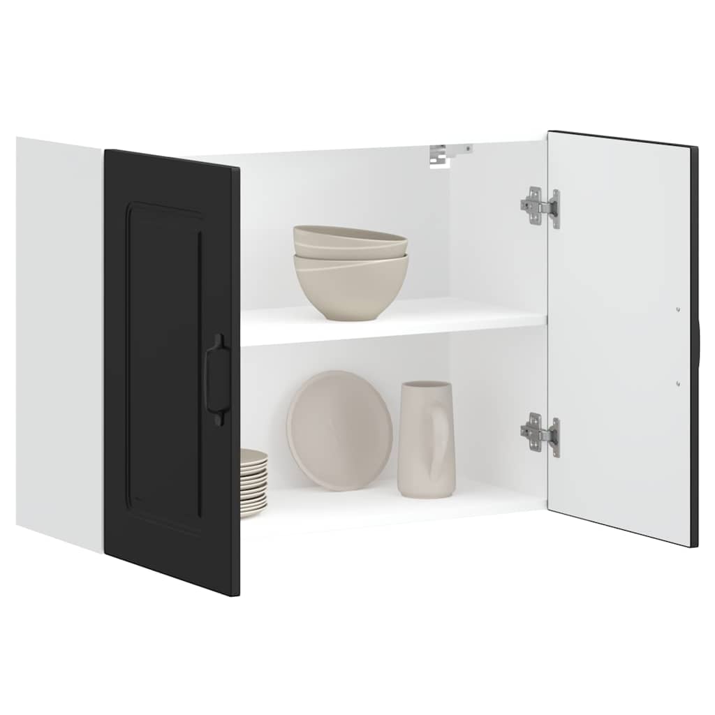 Küchen-Hängeschrank Kalmar Schwarz Holzwerkstoff