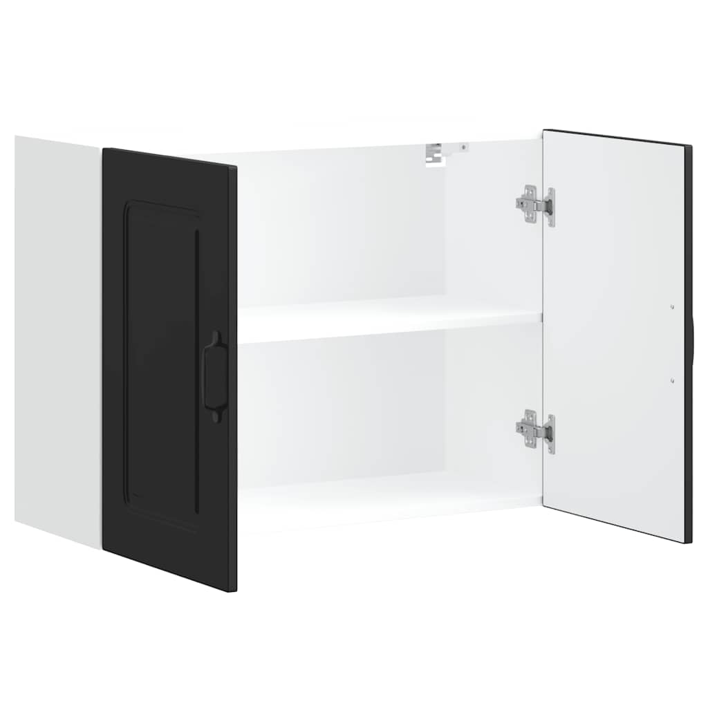 Küchen-Hängeschrank Kalmar Schwarz Holzwerkstoff