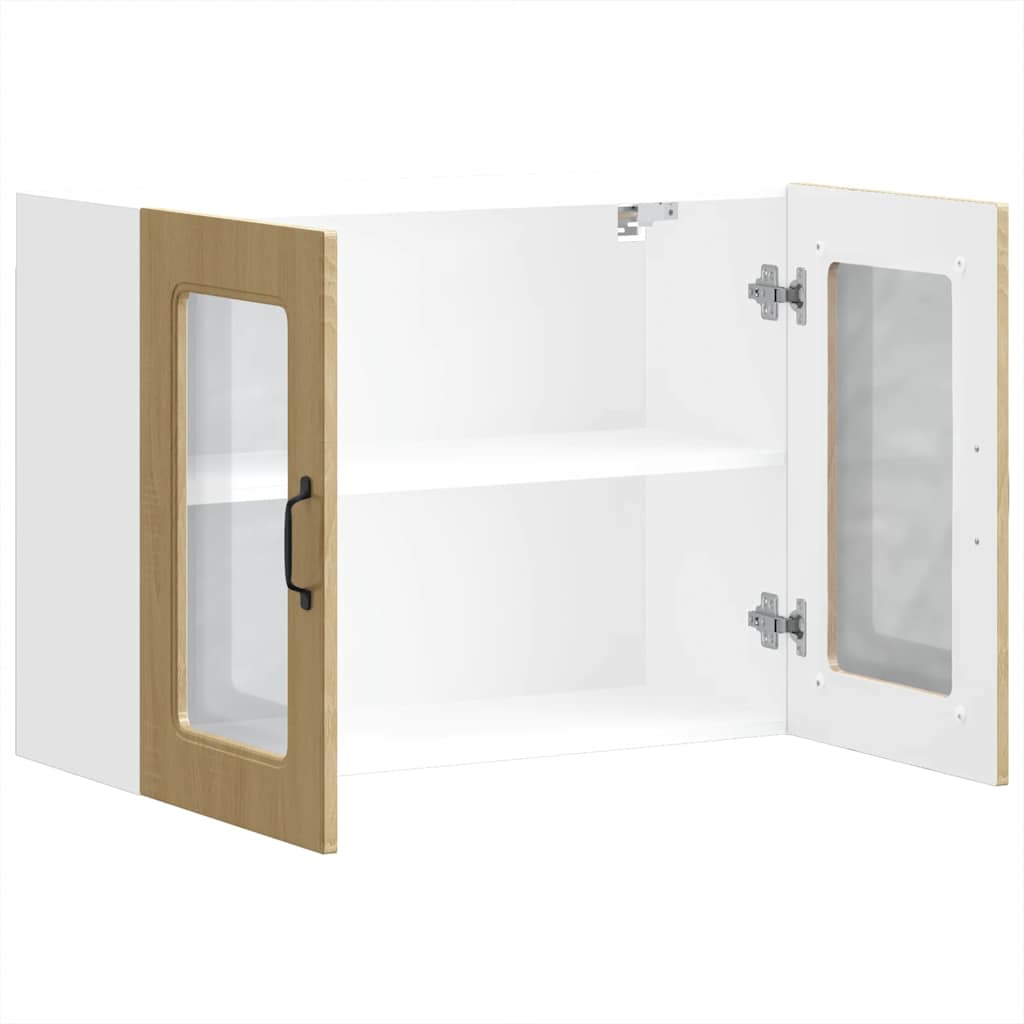 Küchen-Hängeschrank mit Glastür Kalmar Sonoma-Eiche Holzwerkstoff